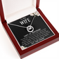 To My Wife 1st Anniversary Horseshoe Wishbone Necklace