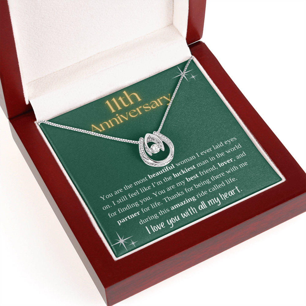 11th Anniversary Horseshoe Necklace