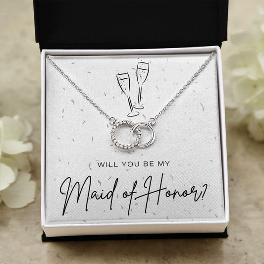 Pair Necklace Maid of Honor Proposal
