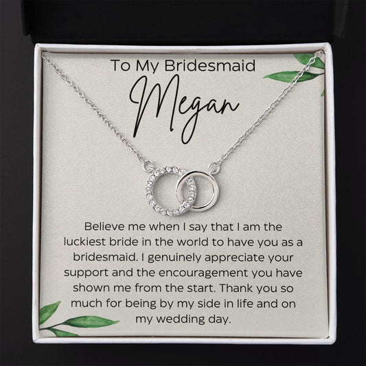 Personalized To My Bridesmaid Necklace