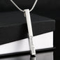 Engraved 4 Sided Bar Necklace