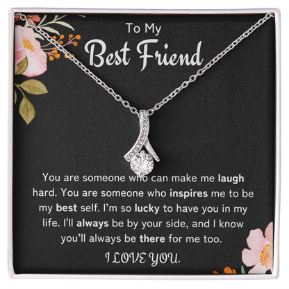 To My Best Friend Ribbon Necklace