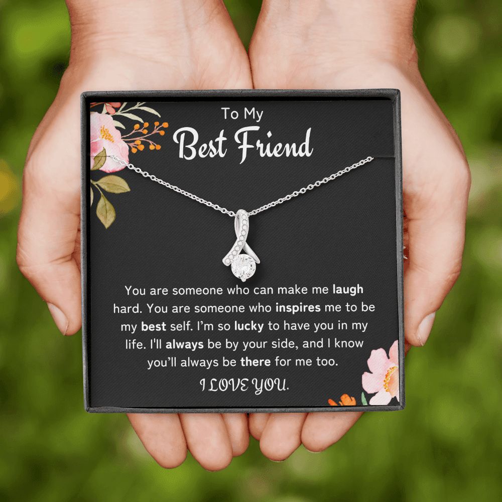 To My Best Friend Ribbon Necklace