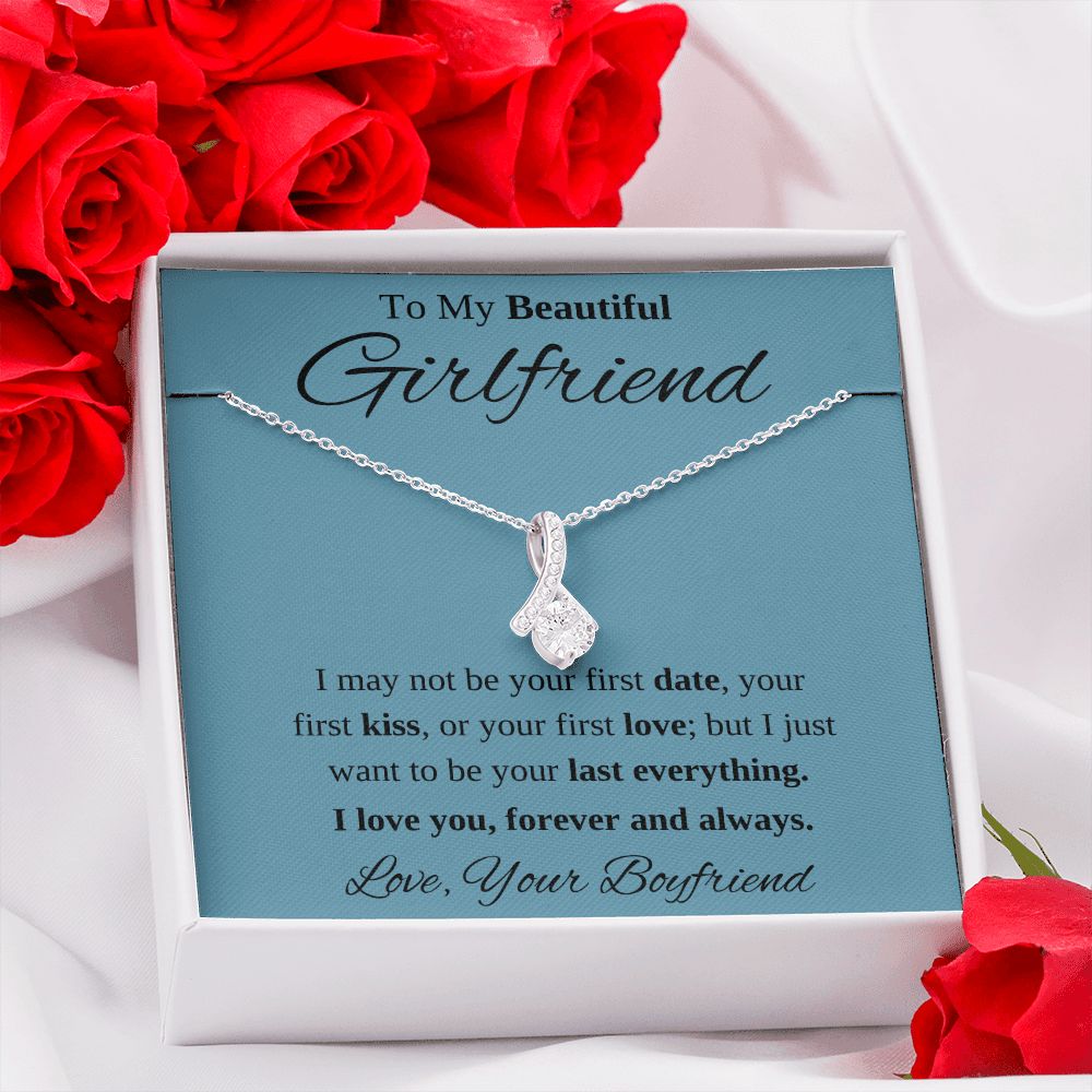 To My Beautiful Girlfriend Necklace Gift