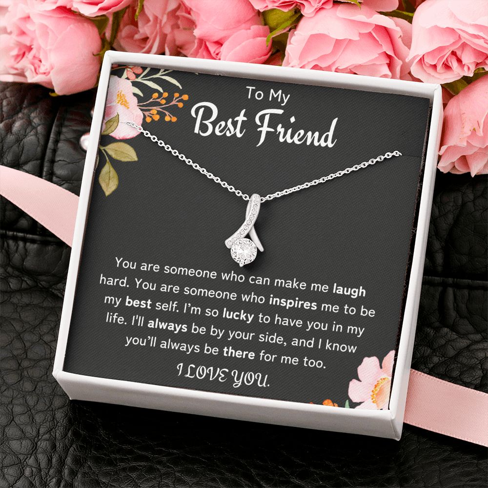 To My Best Friend Ribbon Necklace