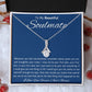 To My Beautiful Soulmate Ribbon Necklace