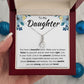 To My Daughter Ribbon Necklace Gift