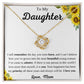 To My Daughter Love Knot Necklace from Mom