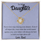 To My Daughter Love Knot Necklace from Dad