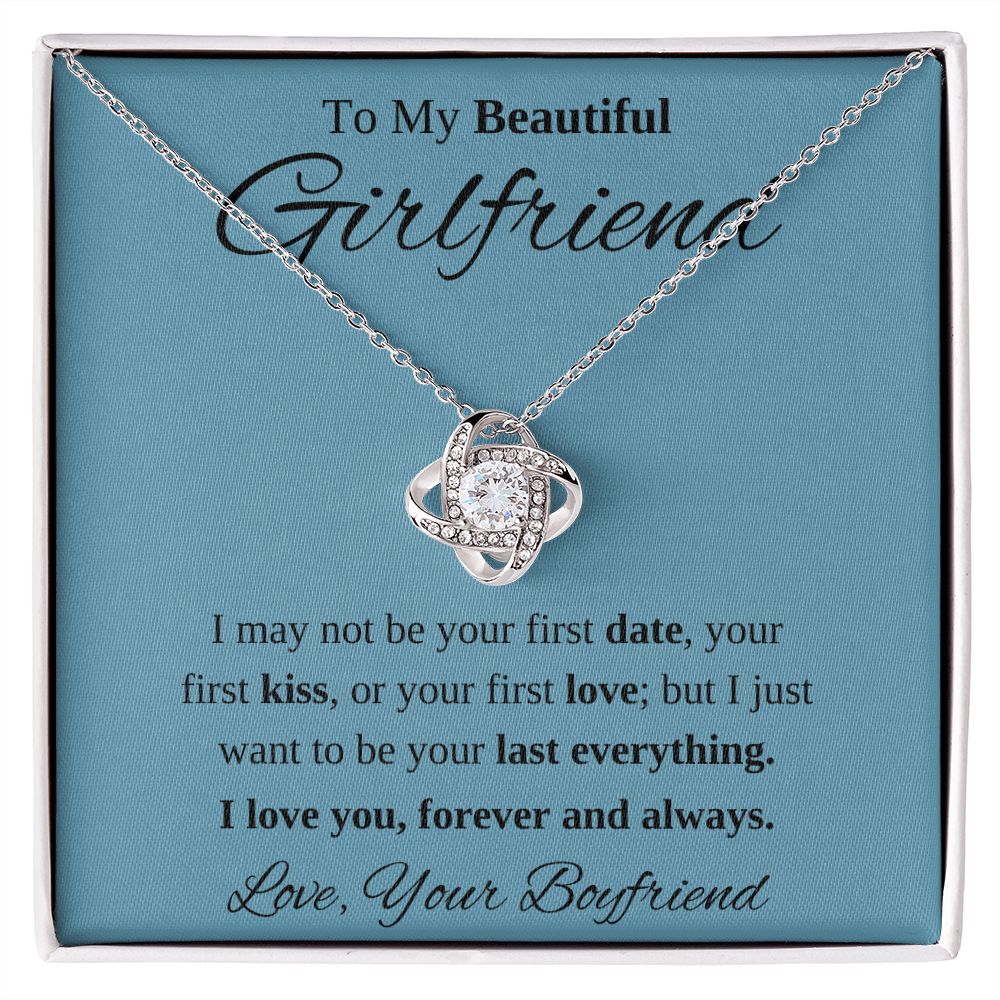 To My Beautiful Girlfriend Love Knot Necklace