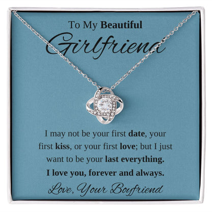 To My Beautiful Girlfriend Love Knot Necklace