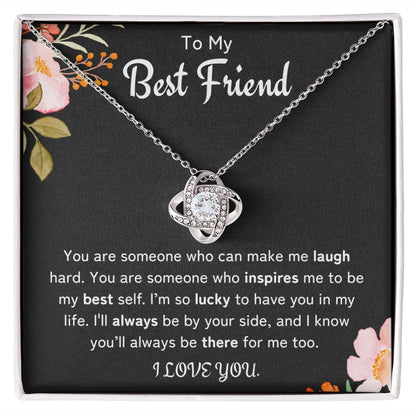 To My Best Friend Love Knot Necklace