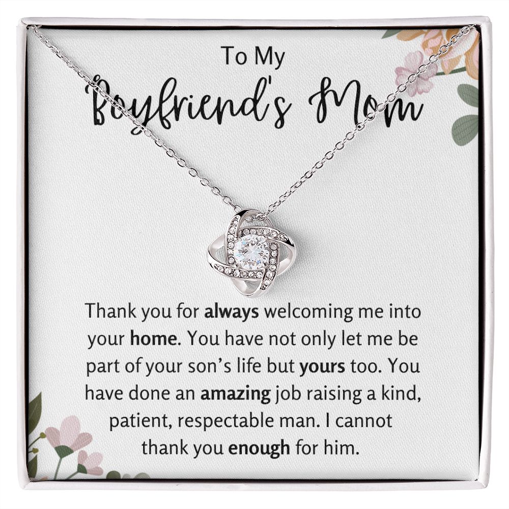 To My Boyfriend's Mom Love Knot Necklace