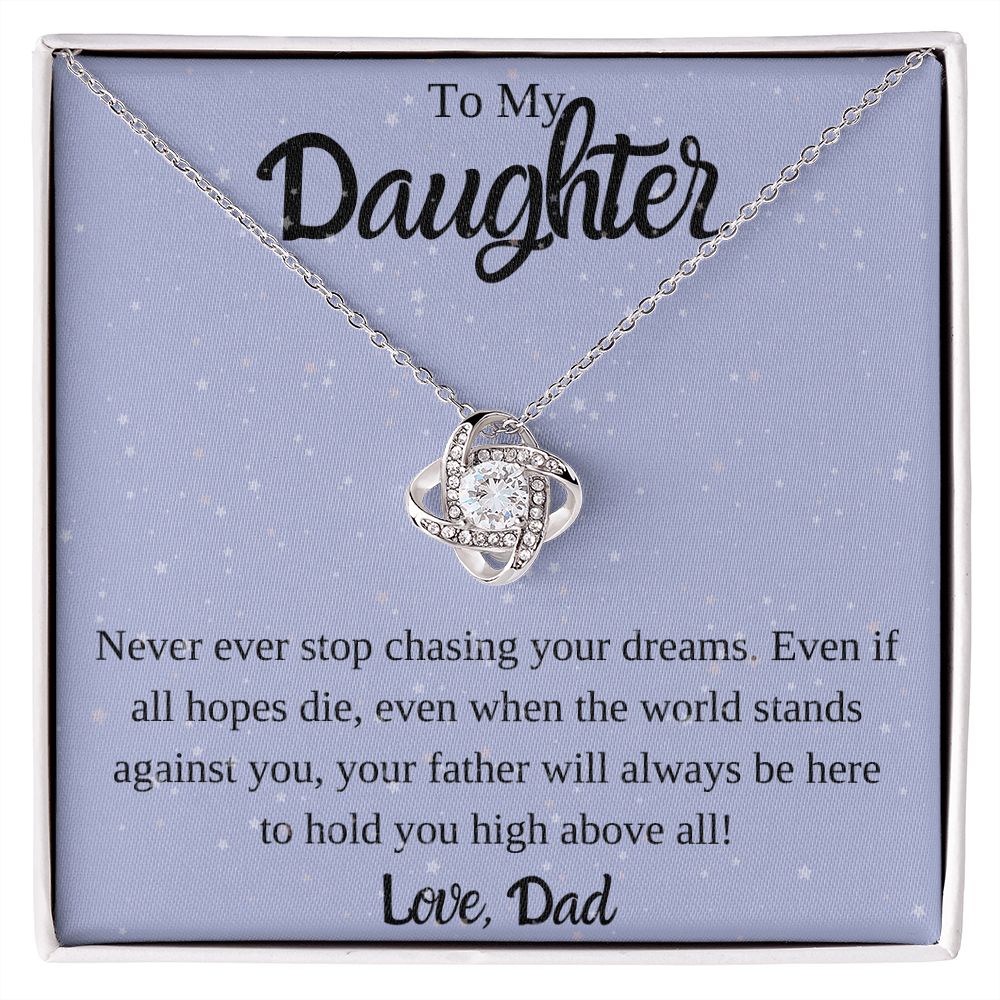 To My Daughter Love Knot Necklace from Dad