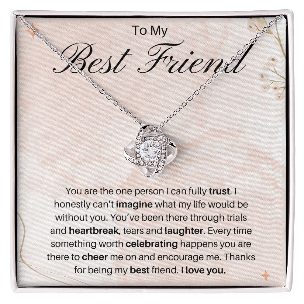 To My Best Friend Love Knot Necklace