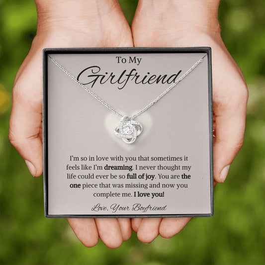 To My Girlfriend from Boyfriend Love Knot Necklace