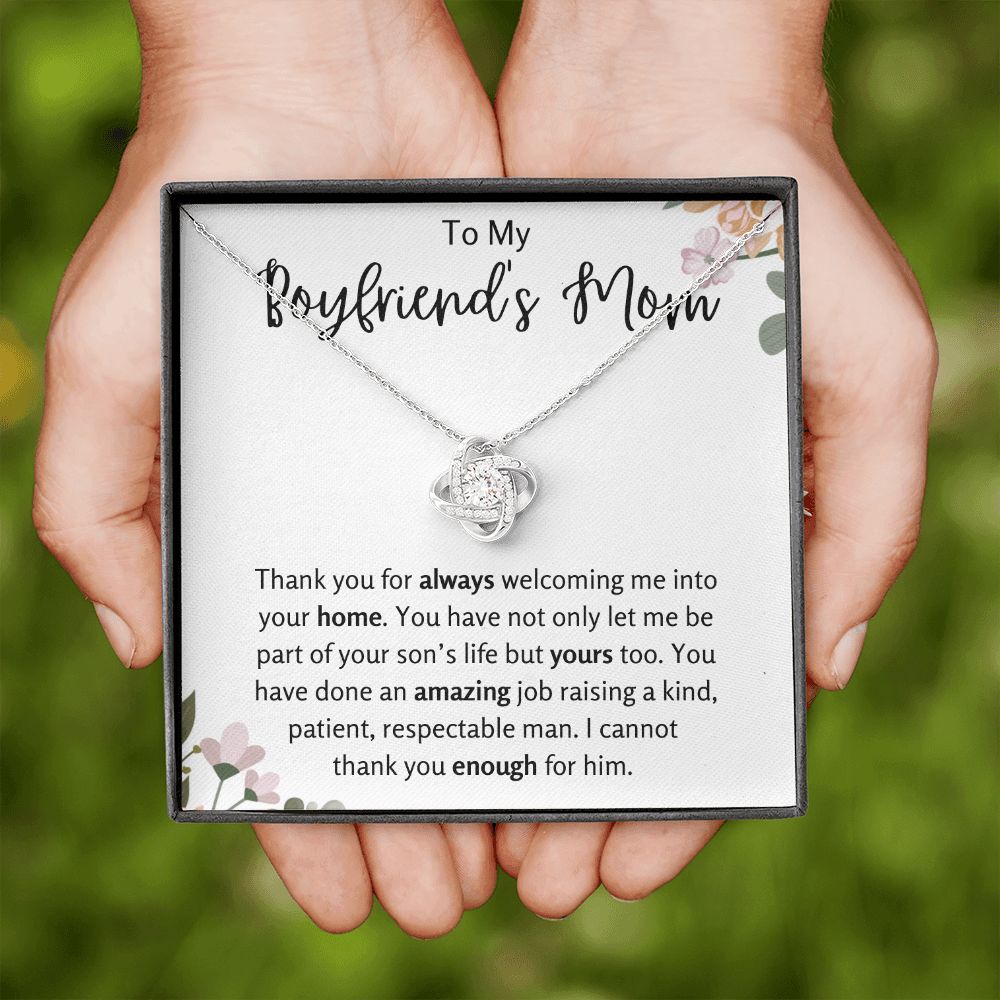 To My Boyfriend's Mom Love Knot Necklace