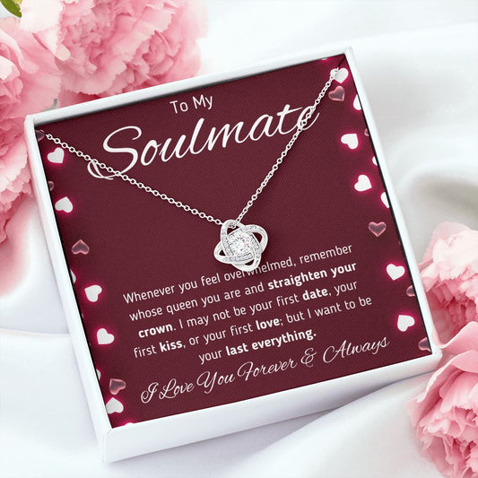 To My Soulmate Love Knot Necklace