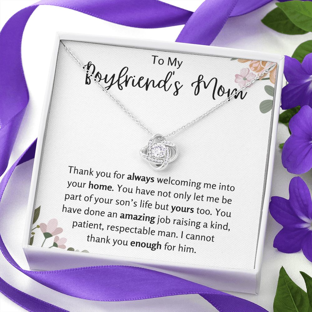 To My Boyfriend's Mom Love Knot Necklace