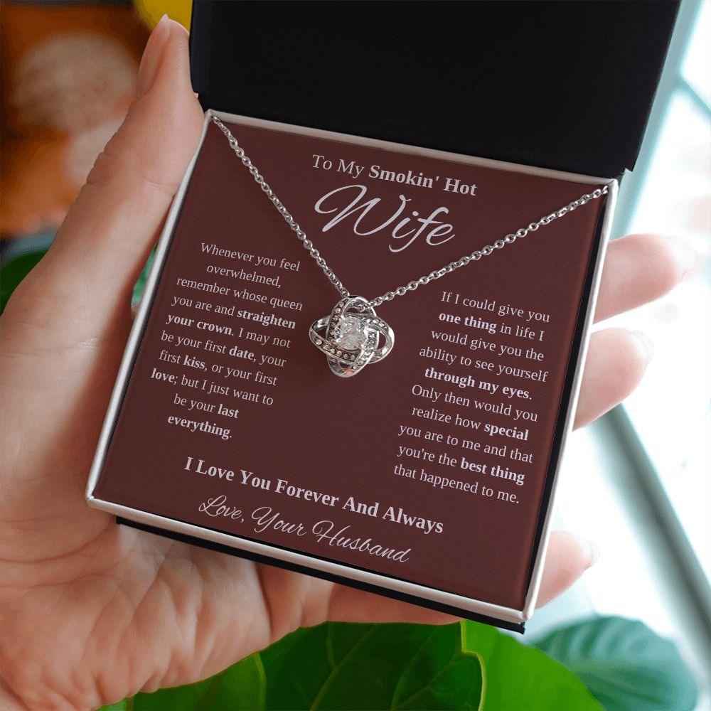 To My Smokin' Hot Wife Necklace