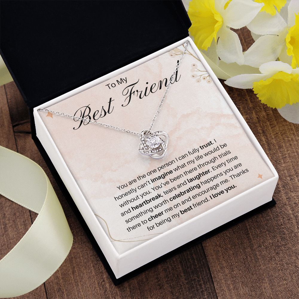 To My Best Friend Love Knot Necklace