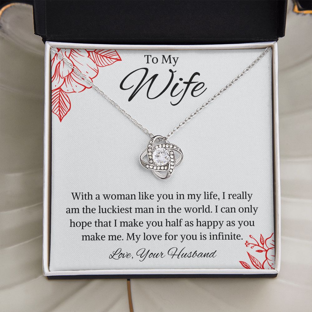 To My Wife from Husband Love Knot Necklace