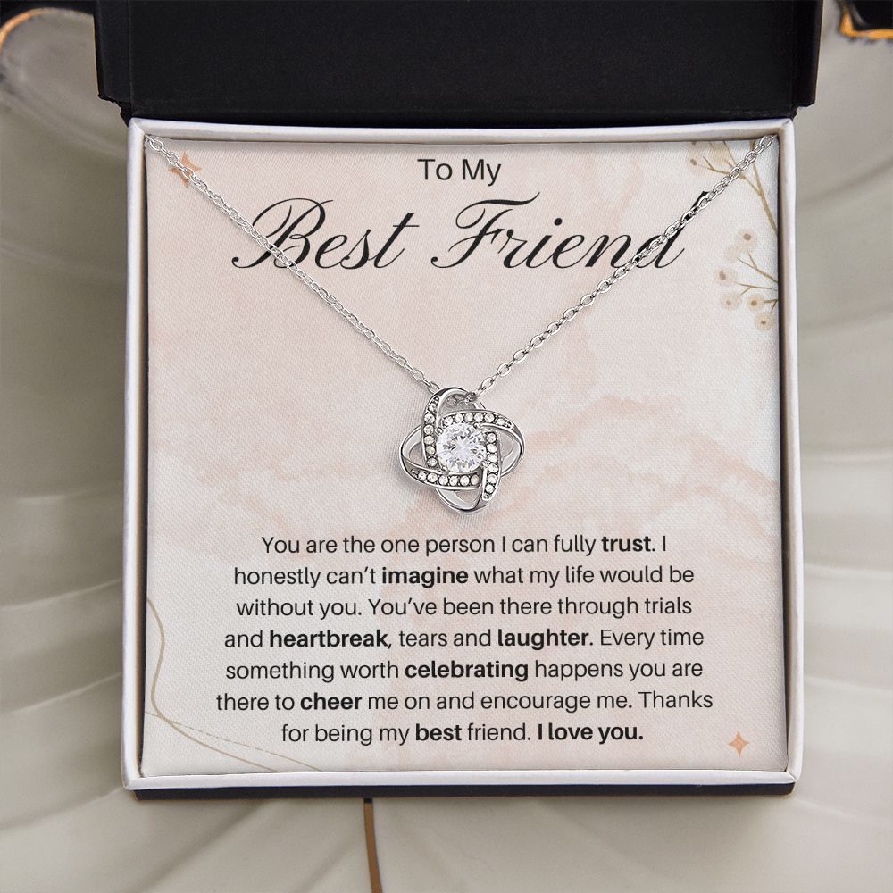 To My Best Friend Love Knot Necklace