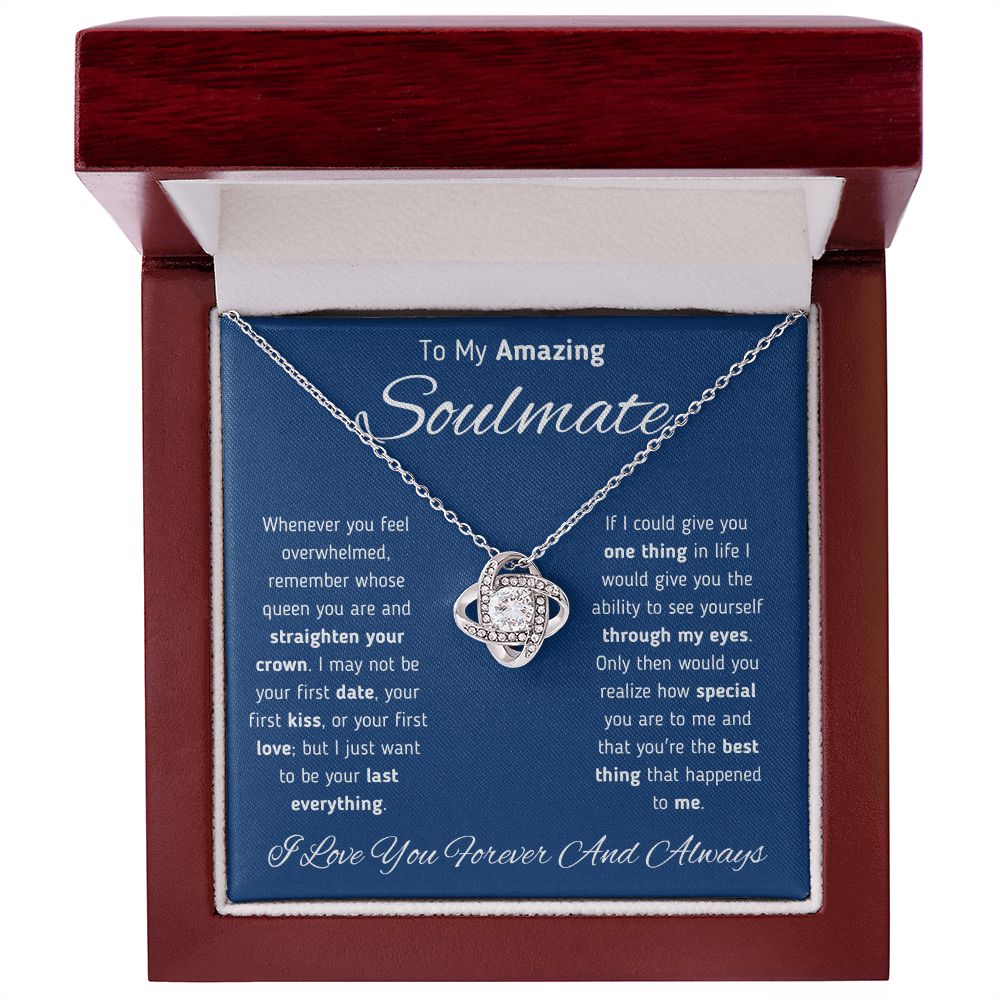 To My Amazing Soulmate Love Knot Necklace