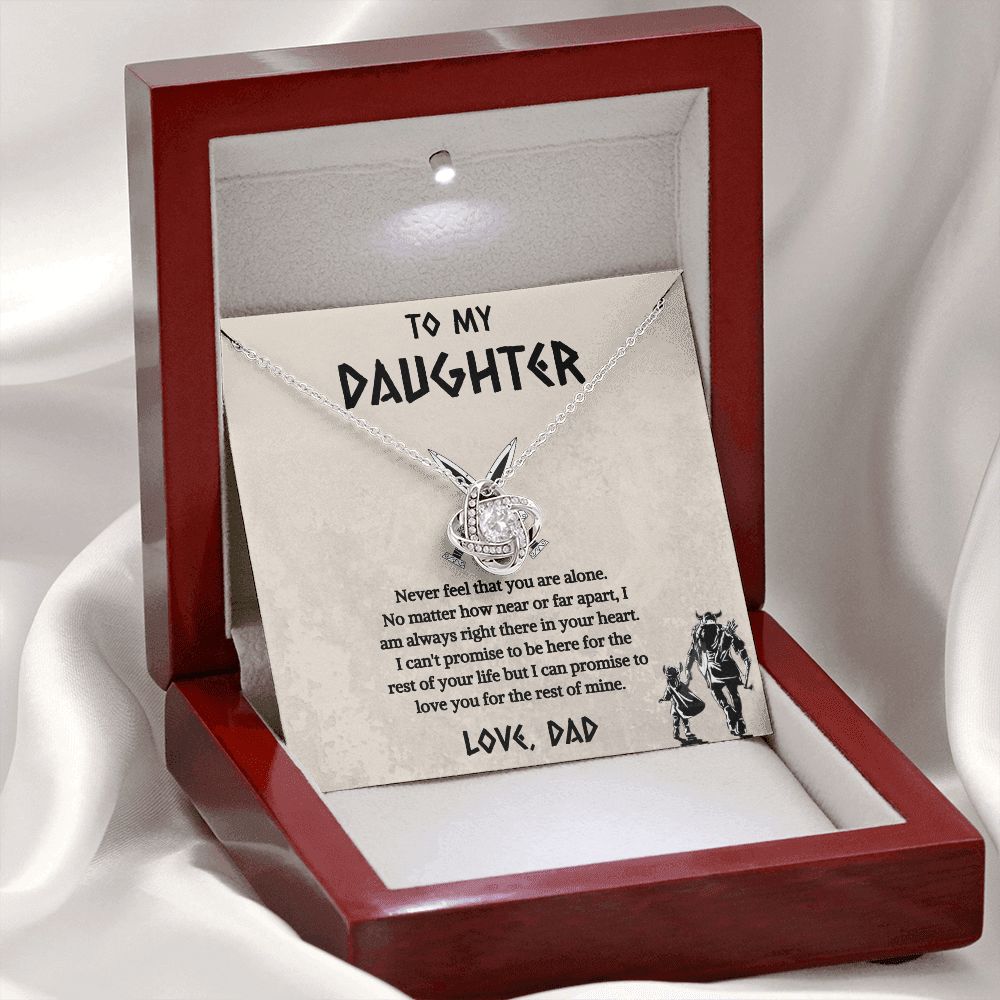 To My Daughter From Viking Dad Love Knot Necklace