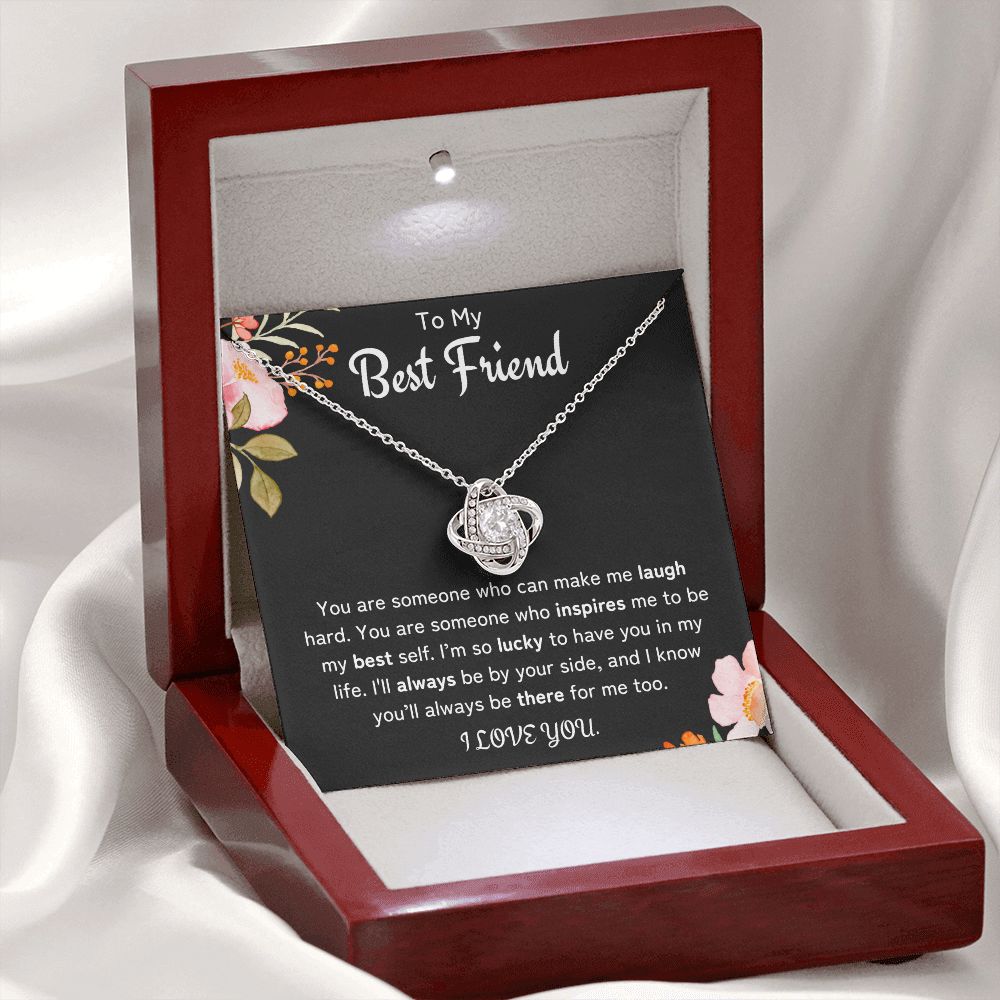 To My Best Friend Love Knot Necklace