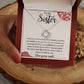 To My Sister Love Knot Necklace Gift