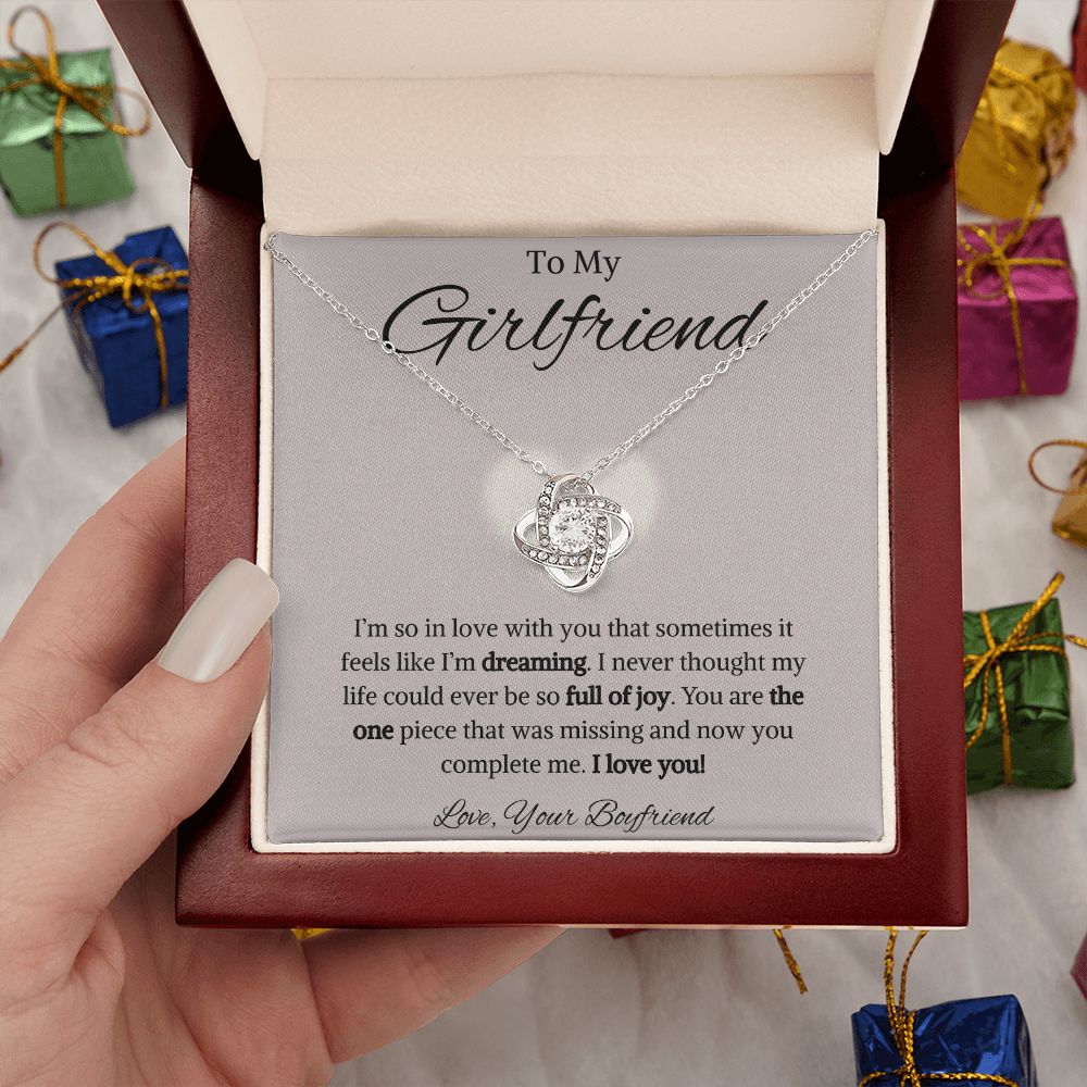 To My Girlfriend from Boyfriend Love Knot Necklace