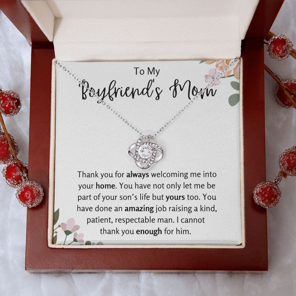 To My Boyfriend's Mom Love Knot Necklace