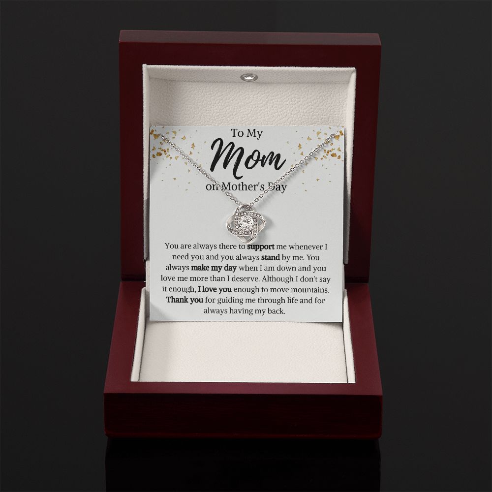 To My Mom on Mother's Day Love Knot Necklace