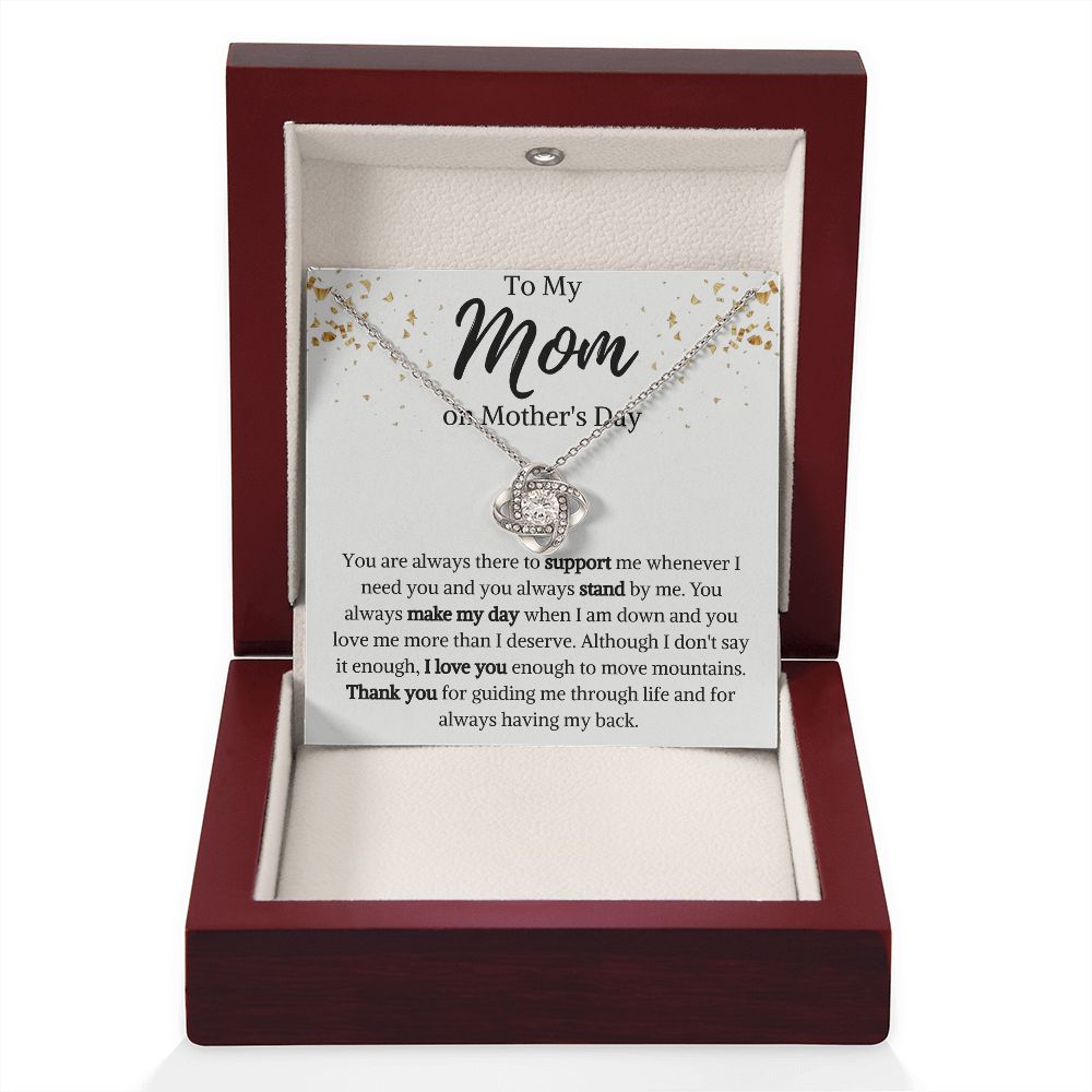 To My Mom on Mother's Day Love Knot Necklace