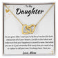 To My Daughter Interlocking Hearts Necklace From Mom