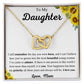 To My Daughter from Mom Interlocking Hearts Necklace