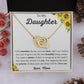 To My Daughter from Mom Interlocking Hearts Necklace