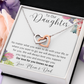 To Our Daughter Interlocking Hearts Necklace from Mom and Dad