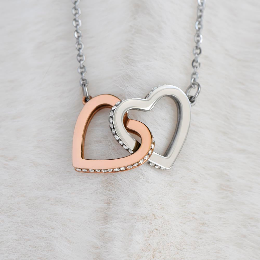 To My Best Friend Interlocking Hearts Necklace