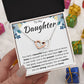 To My Daughter Interlocking Hearts Necklace Gift