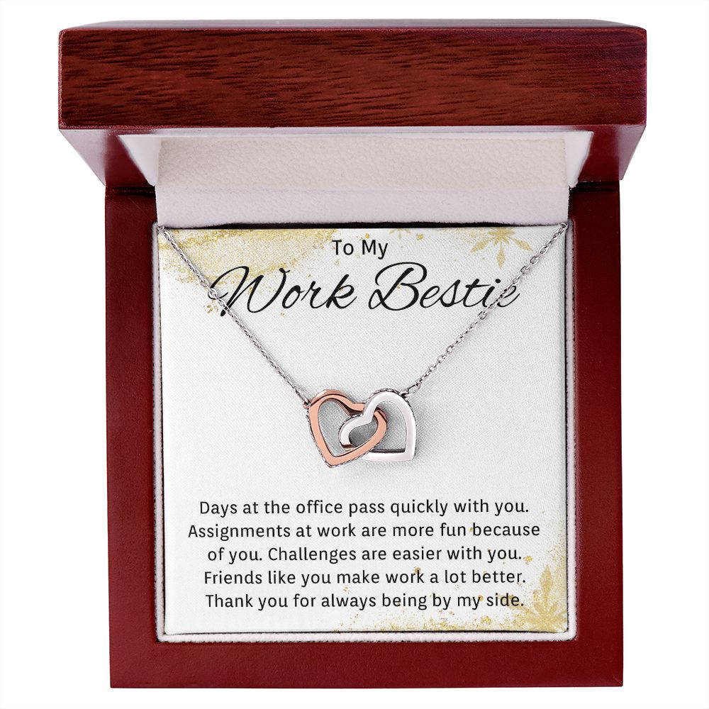 To My Work Bestie Heart Necklace