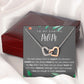 To My Caring Mom Interlocking Hearts Necklace