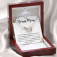 To My Bonus Mom Interlocking Hearts Necklace Gift