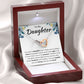 To My Daughter Interlocking Hearts Necklace Gift