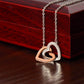 To My Bonus Mom Interlocking Hearts Necklace Gift