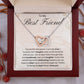 To My Best Friend Interlocking Hearts Necklace