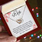 To My Wife Interlocking Hearts Necklace from Husband