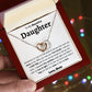 To My Beautiful Daughter Interlocking Hearts Necklace