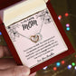 To My Caring Mom from Daughter Interlocking Hearts Necklace